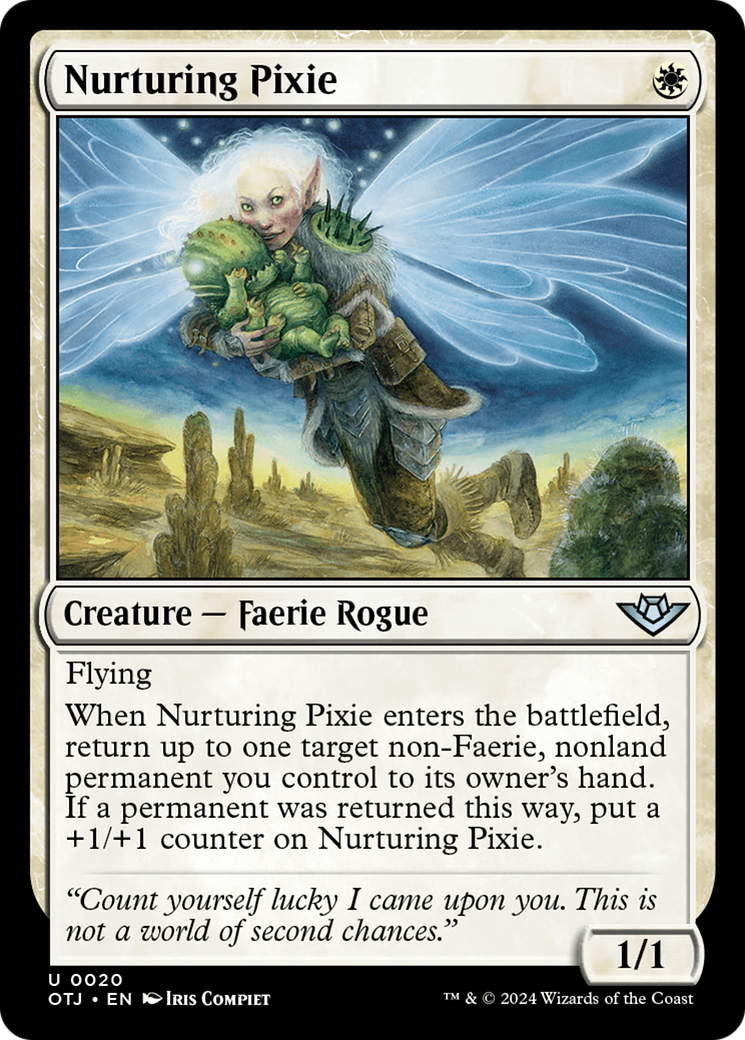 Nurturing Pixie (OTJ-020) - Outlaws of Thunder Junction - Premium MTG Single from Wizards of the Coast - Just $0.26! Shop now at Game Crave Tournament Store
