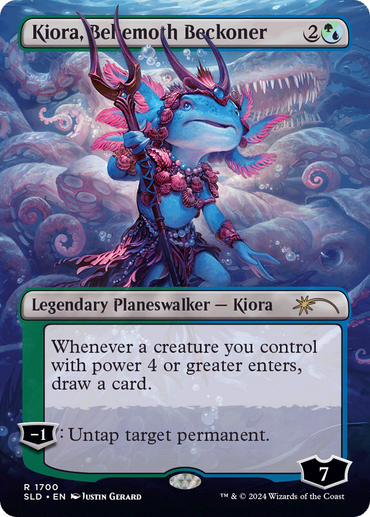 Kiora, Behemoth Beckoner (SLD-1700) - Secret Lair Drop (Borderless) - Premium MTG Single from Wizards of the Coast - Just $6.98! Shop now at Game Crave Tournament Store