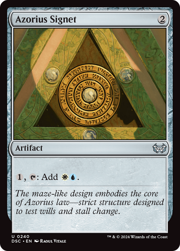 Azorius Signet (DSC-240) - Duskmourn: House of Horror Commander - Premium MTG Single from Wizards of the Coast - Just $0.25! Shop now at Game Crave Tournament Store