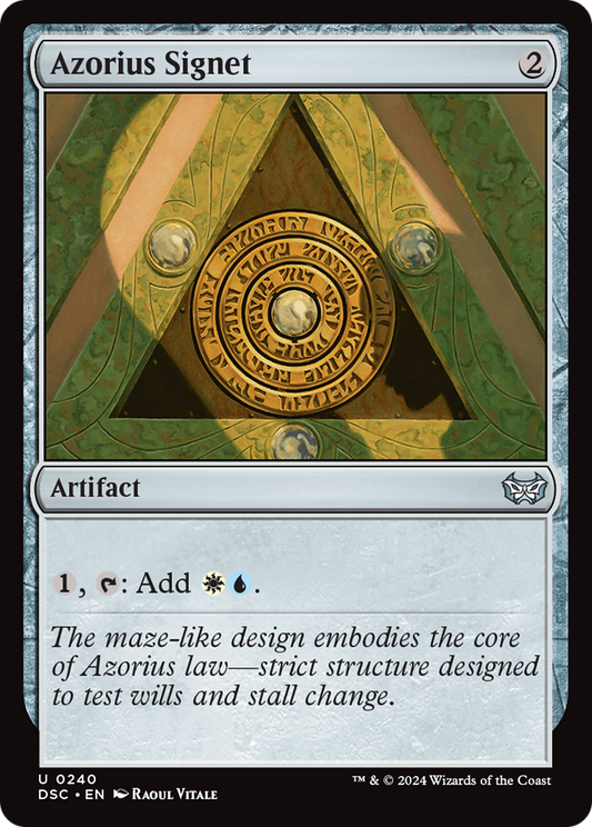 Azorius Signet (DSC-240) - Duskmourn: House of Horror Commander - Premium MTG Single from Wizards of the Coast - Just $0.25! Shop now at Game Crave Tournament Store