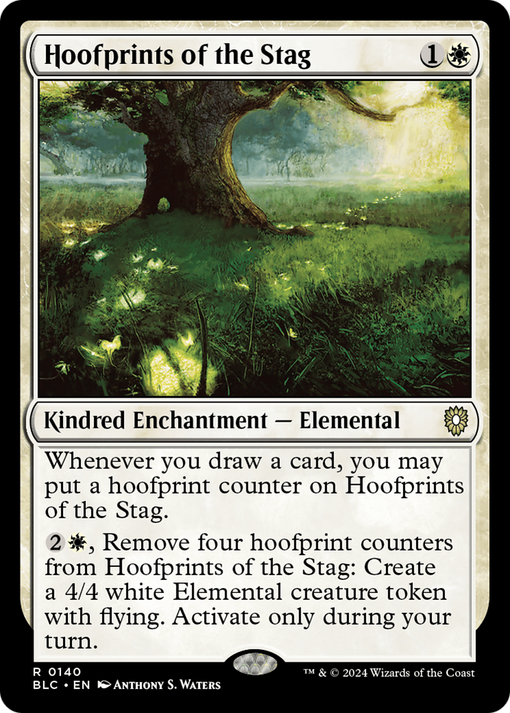 Hoofprints of the Stag (BLC-140) - Bloomburrow Commander - Premium MTG Single from Wizards of the Coast - Just $0.25! Shop now at Game Crave Tournament Store
