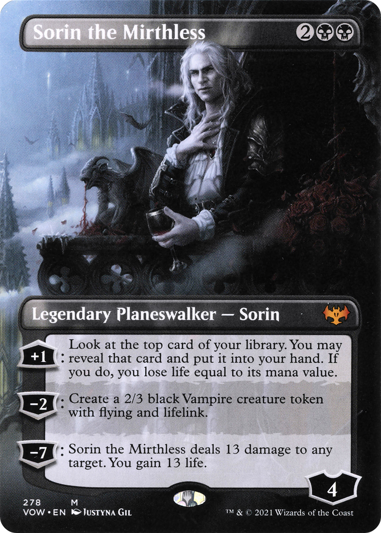 Sorin the Mirthless (VOW-278) - Innistrad: Crimson Vow (Borderless) - Premium MTG Single from Wizards of the Coast - Just $1.19! Shop now at Game Crave Tournament Store