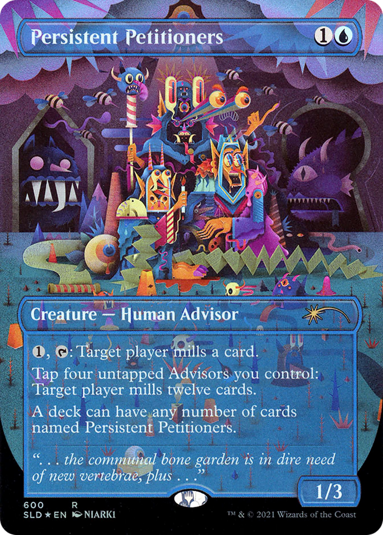Persistent Petitioners (SLD-600) - Secret Lair Drop (Borderless) Foil - Premium MTG Single from Wizards of the Coast - Just $123.92! Shop now at Game Crave Tournament Store