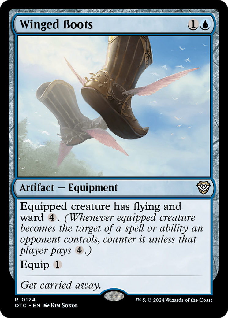 Winged Boots (OTC-124) - Outlaws of Thunder Junction Commander - Premium MTG Single from Wizards of the Coast - Just $3.78! Shop now at Game Crave Tournament Store