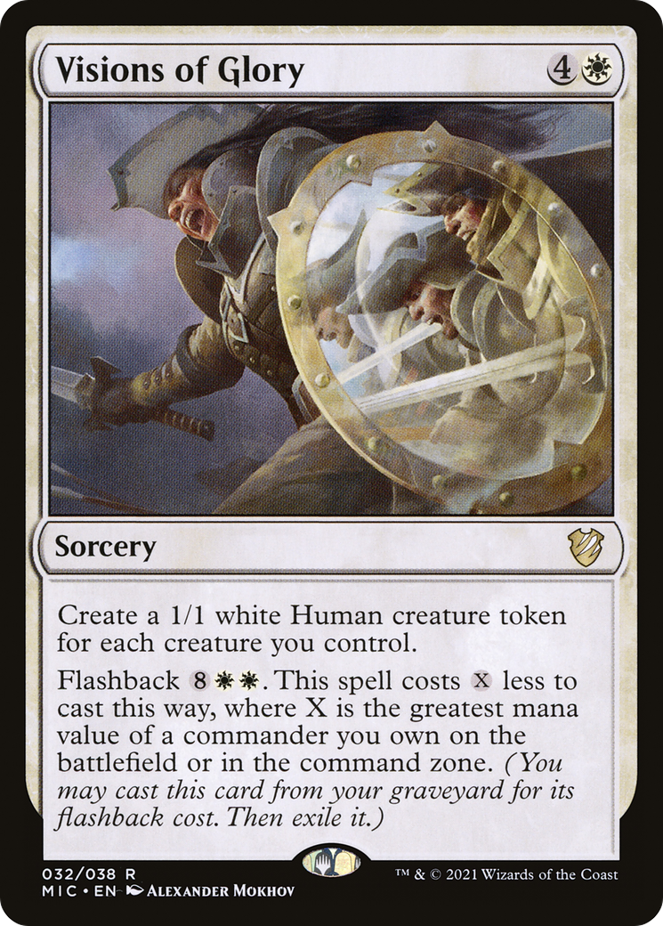 Visions of Glory (MIC-032) - Midnight Hunt Commander - Premium MTG Single from Wizards of the Coast - Just $0.08! Shop now at Game Crave Tournament Store