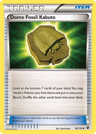 Dome Fossil Kabuto 96/124 - Fates Collide Reverse Holofoil