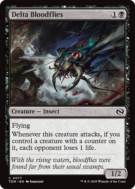 Delta Bloodflies (TDM-077) - Tarkir: Dragonstorm Foil - Premium MTG Single from Wizards of the Coast - Just $0.08! Shop now at Game Crave Tournament Store