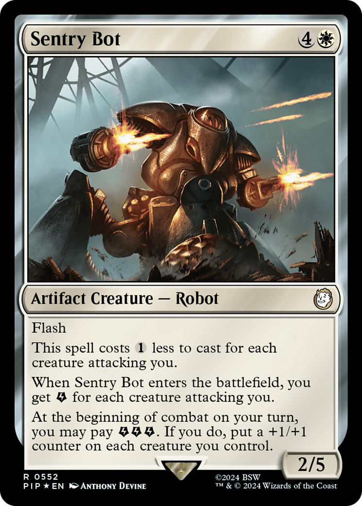Sentry Bot (PIP-552) - Fallout Foil - Premium MTG Single from Wizards of the Coast - Just $1.15! Shop now at Game Crave Tournament Store