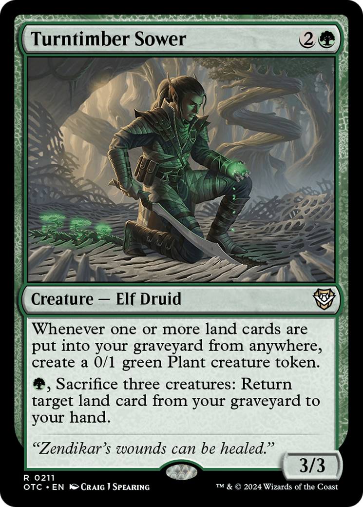 Turntimber Sower (OTC-211) - Outlaws of Thunder Junction Commander - Premium MTG Single from Wizards of the Coast - Just $0.25! Shop now at Game Crave Tournament Store