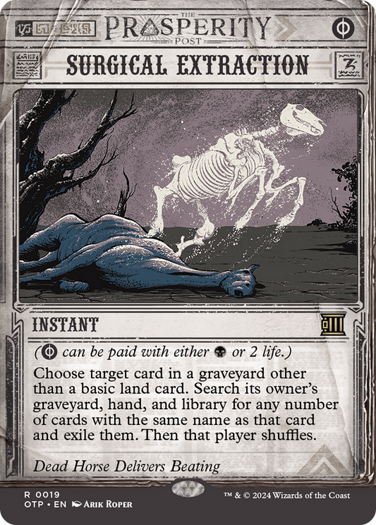 Surgical Extraction (OTP-019) - Breaking News: (Showcase) (Borderless) - Premium MTG Single from Wizards of the Coast - Just $1.16! Shop now at Game Crave Tournament Store