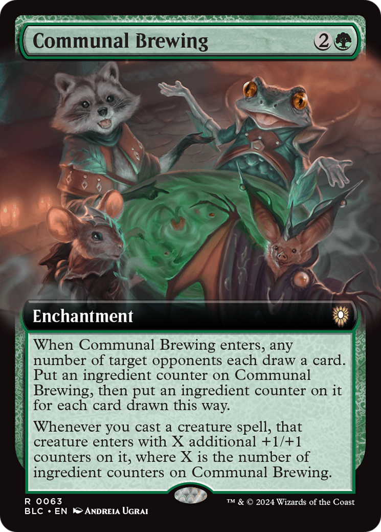 Communal Brewing (BLC-063) - Bloomburrow Commander: (Extended Art) Foil - Premium MTG Single from Wizards of the Coast - Just $0.96! Shop now at Game Crave Tournament Store