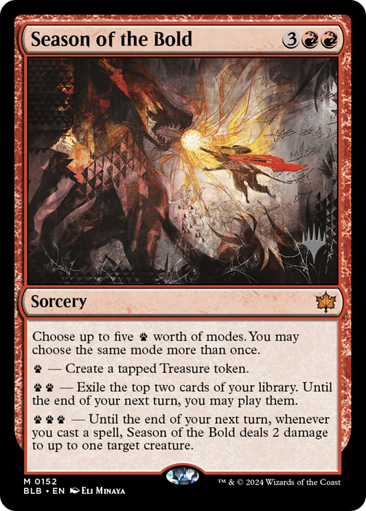 Season of the Bold (PBLB-152P) - Bloomburrow Promos - Premium MTG Single from Wizards of the Coast - Just $0.85! Shop now at Game Crave Tournament Store