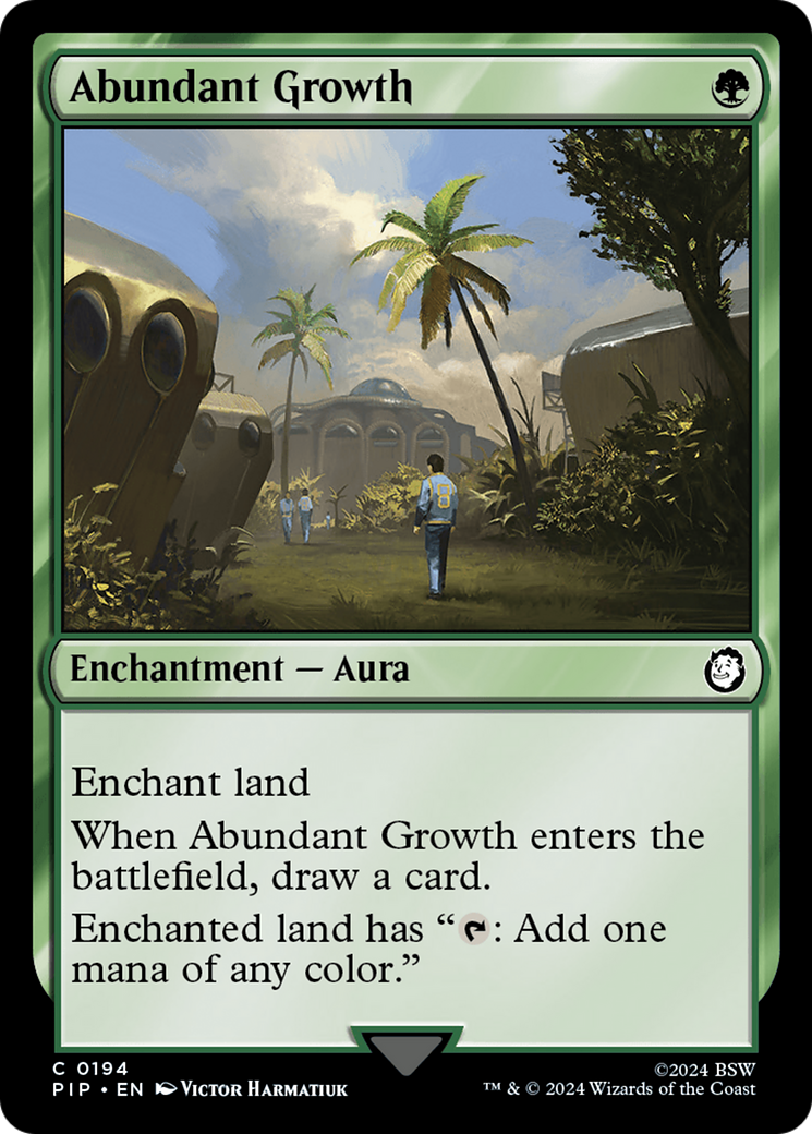 Abundant Growth (PIP-194) - Fallout Foil - Premium MTG Single from Wizards of the Coast - Just $2.95! Shop now at Game Crave Tournament Store