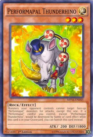 Performapal Thunderhino (MP16-EN045) - 2016 Mega-Tins Mega Pack 1st Edition - Premium Yugioh Single from Konami - Just $0.08! Shop now at Game Crave Tournament Store