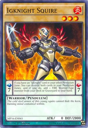 Igknight Squire (MP16-EN065) - 2016 Mega-Tins Mega Pack 1st Edition - Premium Yugioh Single from Konami - Just $0.09! Shop now at Game Crave Tournament Store