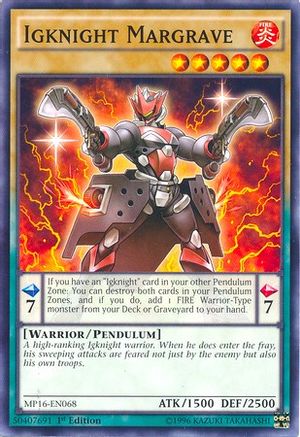 Igknight Margrave (MP16-EN068) - 2016 Mega-Tins Mega Pack Unlimited - Premium Yugioh Single from Konami - Just $0.08! Shop now at Game Crave Tournament Store
