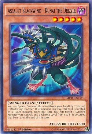 Assault Blackwing - Kunai the Drizzle (MP16-EN119) - 2016 Mega-Tins Mega Pack Unlimited - Premium Yugioh Single from Konami - Just $0.26! Shop now at Game Crave Tournament Store