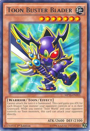 Toon Buster Blader (MP16-EN205) - 2016 Mega-Tins Mega Pack 1st Edition - Premium Yugioh Single from Konami - Just $0.19! Shop now at Game Crave Tournament Store
