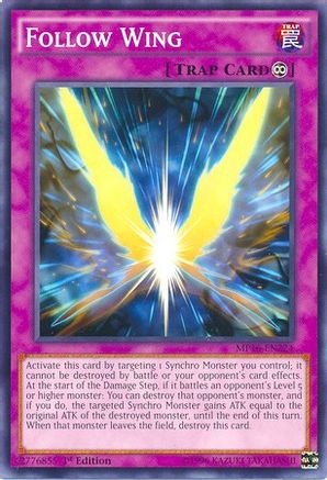 Follow Wing (MP16-EN224) - 2016 Mega-Tins Mega Pack Unlimited - Premium Yugioh Single from Konami - Just $0.08! Shop now at Game Crave Tournament Store