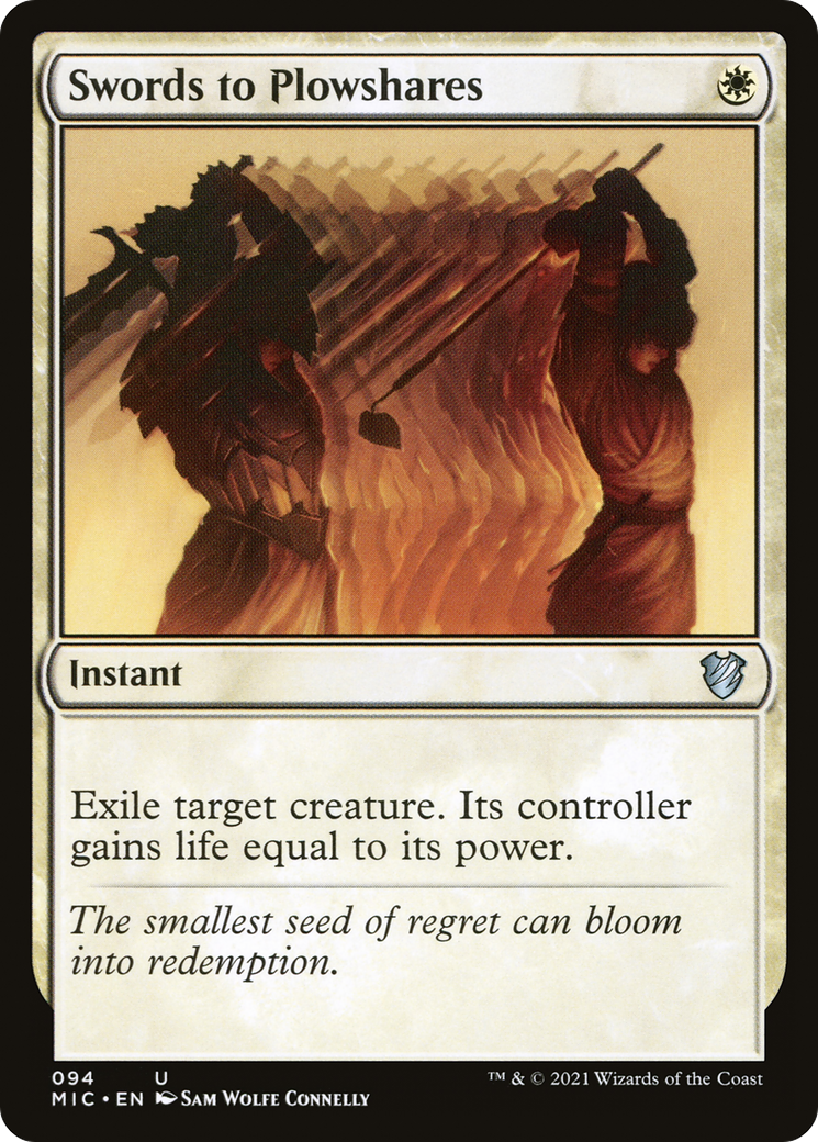 Swords to Plowshares (MIC-094) - Midnight Hunt Commander - Premium MTG Single from Wizards of the Coast - Just $0.94! Shop now at Game Crave Tournament Store