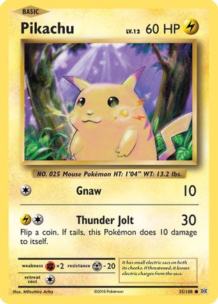 Pikachu 35/108 - Evolutions Reverse Holofoil