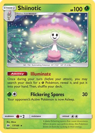 Shiinotic 17/149 - Sun & Moon Holofoil