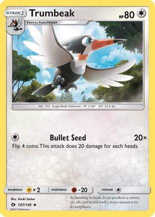 Trumbeak 107/149 - Sun & Moon Reverse Holofoil