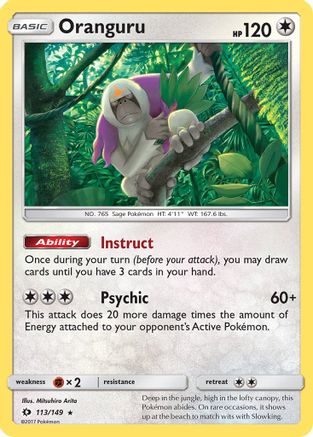Oranguru 113/149 - Sun & Moon Holofoil