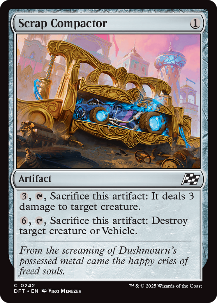 Scrap Compactor (DFT-242) - Aetherdrift - Premium MTG Single from Wizards of the Coast - Just $0.08! Shop now at Game Crave Tournament Store