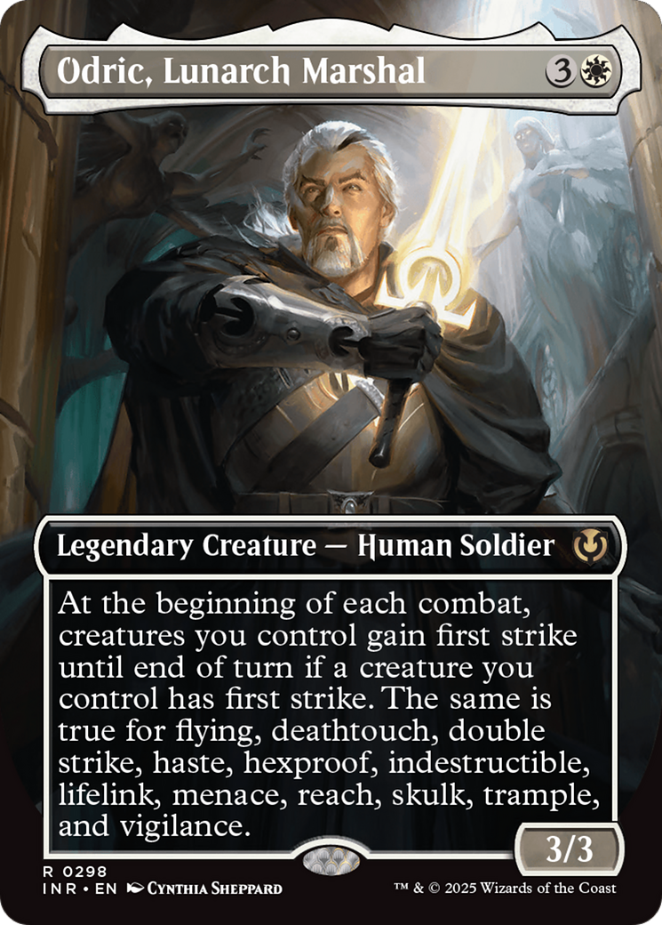 Odric, Lunarch Marshal (Borderless) (-298) - Innistrad Remastered - Premium MTG Single from Wizards of the Coast - Just $0.75! Shop now at Game Crave Tournament Store