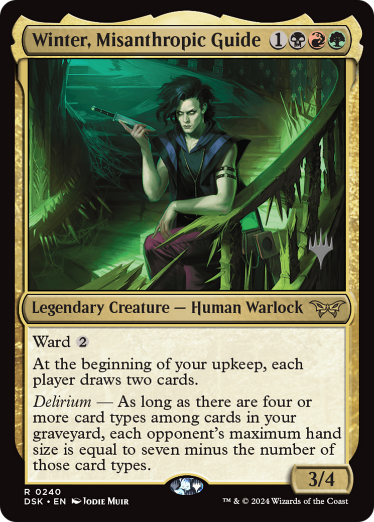 Winter, Misanthropic Guide (PDSK-240P) - Duskmourn: House of Horror Promos - Premium MTG Single from Wizards of the Coast - Just $0.25! Shop now at Game Crave Tournament Store
