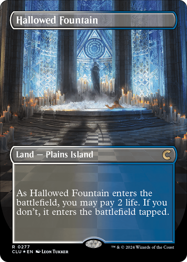 Hallowed Fountain (CLU-277) - Ravnica: Clue Edition (Borderless) Foil - Premium MTG Single from Wizards of the Coast - Just $22.15! Shop now at Game Crave Tournament Store