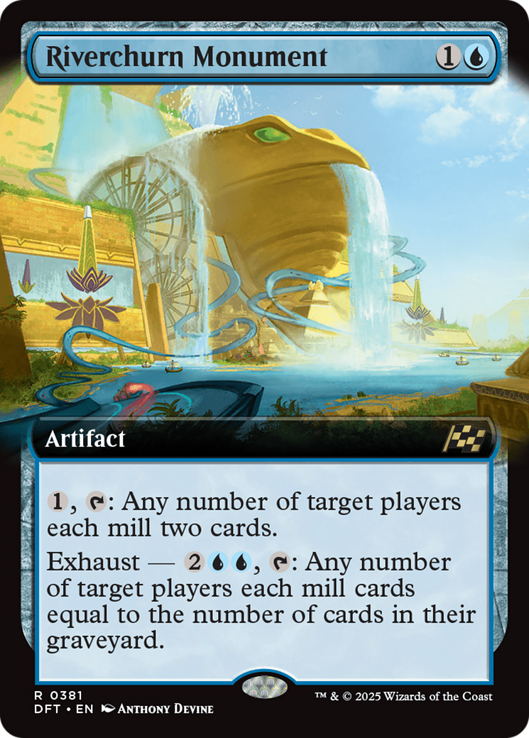 Riverchurn Monument (Extended Art) (DFT-381) - Aetherdrift - Premium MTG Single from Wizards of the Coast - Just $0.17! Shop now at Game Crave Tournament Store