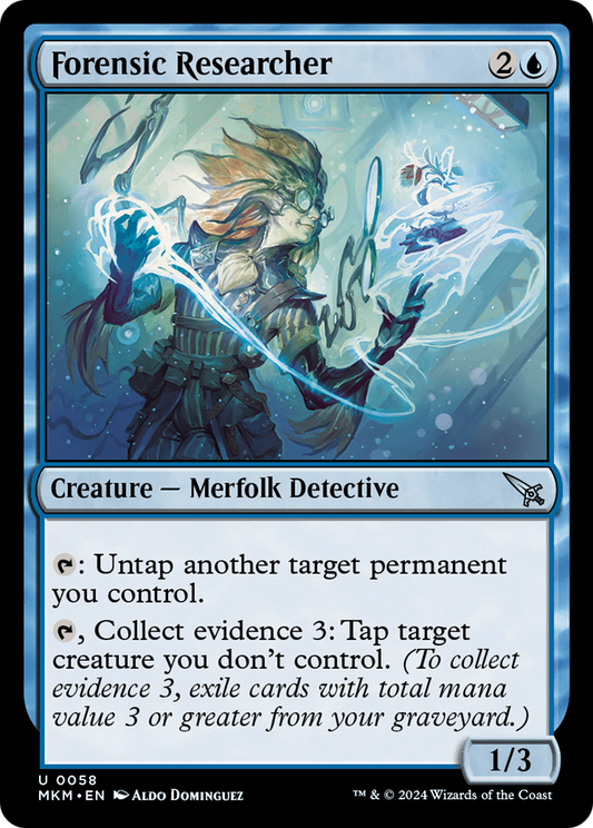 Forensic Researcher (MKM-058) - Murders at Karlov Manor - Premium MTG Single from Wizards of the Coast - Just $0.25! Shop now at Game Crave Tournament Store
