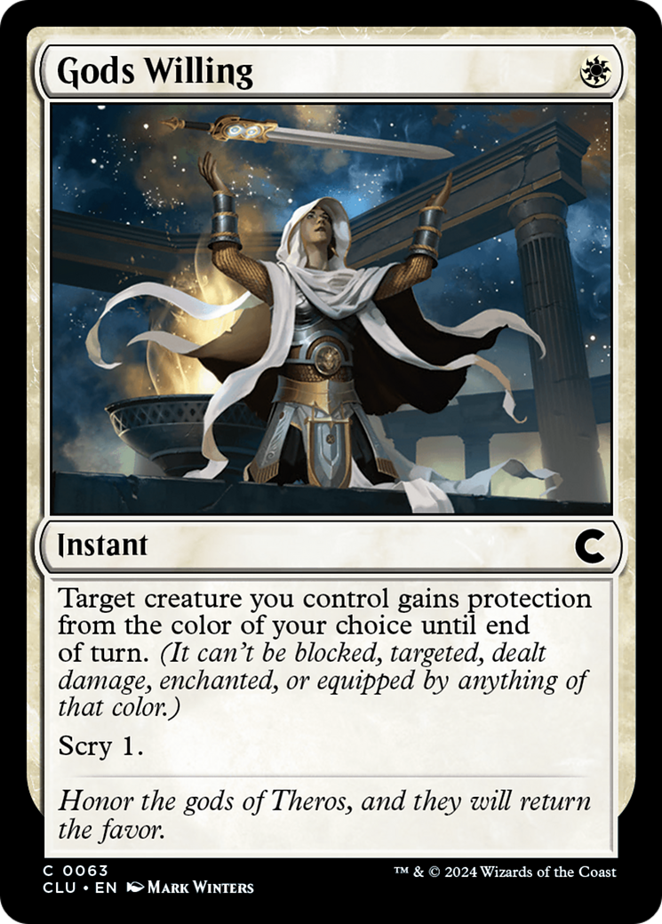 Gods Willing (CLU-063) - Ravnica: Clue Edition - Premium MTG Single from Wizards of the Coast - Just $0.25! Shop now at Game Crave Tournament Store