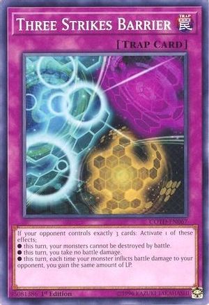 Three Strikes Barrier (COTD-EN067) - Code of the Duelist 1st Edition - Premium Yugioh Single from Konami - Just $0.25! Shop now at Game Crave Tournament Store