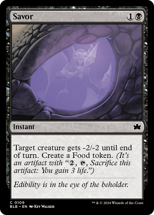 Savor (BLB-109) - Bloomburrow Foil - Premium MTG Single from Wizards of the Coast - Just $0.25! Shop now at Game Crave Tournament Store