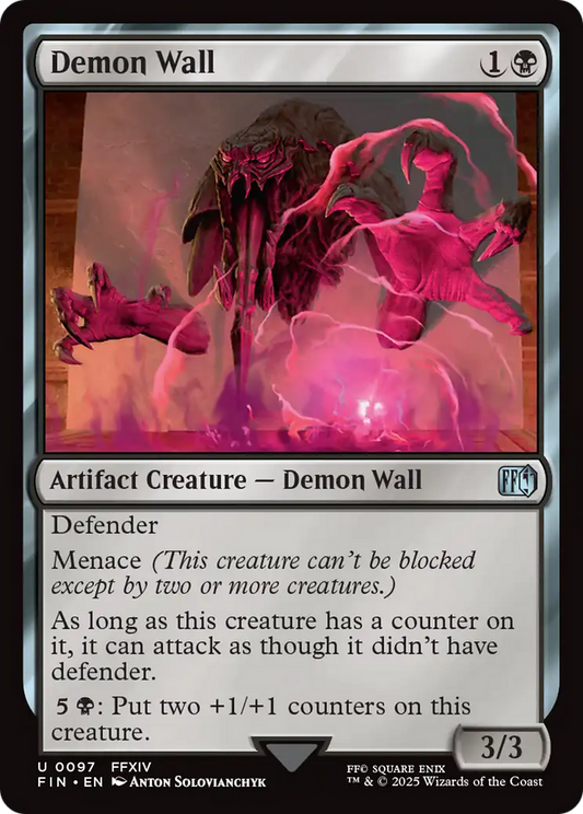 Demon Wall (FIN-097) - FINAL FANTASY - Premium MTG Single from Wizards of the Coast - Just $0.08! Shop now at Game Crave Tournament Store