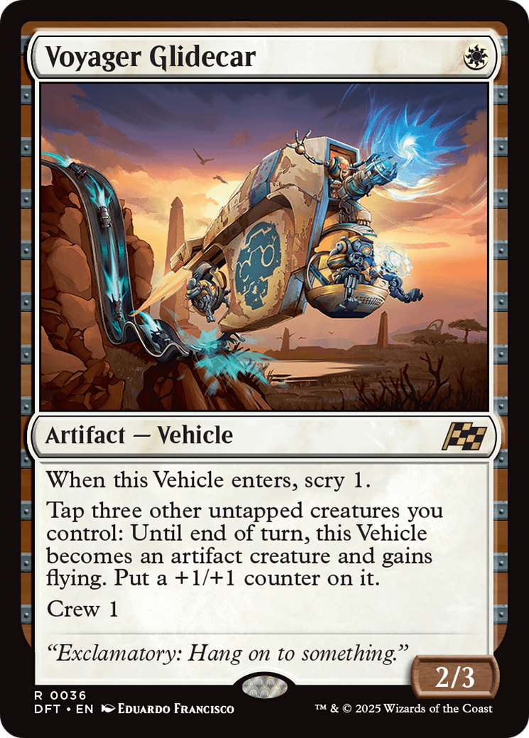 Voyager Glidecar (DFT-036) - Aetherdrift - Premium MTG Single from Wizards of the Coast - Just $0.08! Shop now at Game Crave Tournament Store
