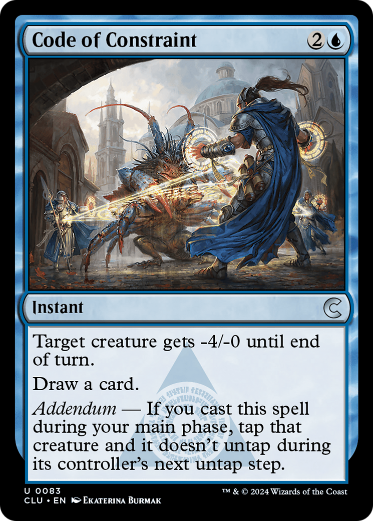 Code of Constraint (CLU-083) - Ravnica: Clue Edition - Premium MTG Single from Wizards of the Coast - Just $0.25! Shop now at Game Crave Tournament Store