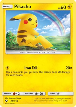Pikachu 28/73 - Shining Legends Reverse Holofoil