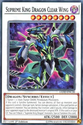 Supreme King Dragon Clear Wing (LEDD-ENC30) - Legendary Dragon Decks 1st Edition - Premium Yugioh Single from Konami - Just $0.25! Shop now at Game Crave Tournament Store