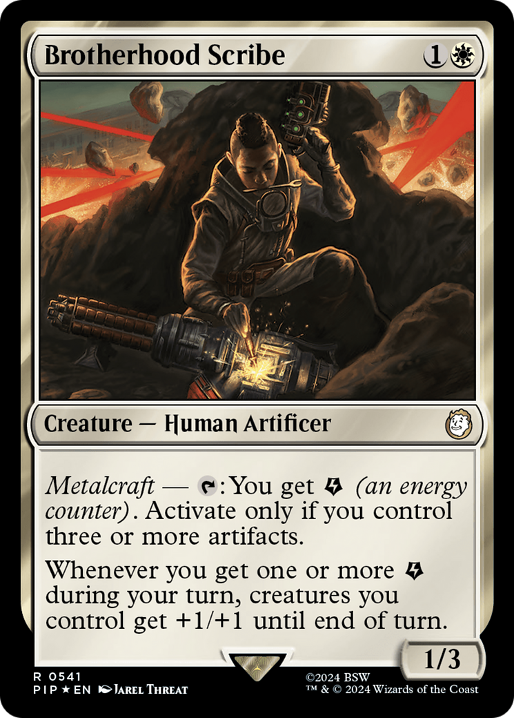 Brotherhood Scribe (PIP-541) - Fallout Foil - Premium MTG Single from Wizards of the Coast - Just $1.27! Shop now at Game Crave Tournament Store