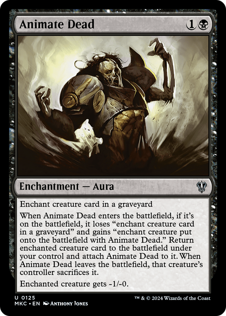 Animate Dead (MKC-125) - Murders at Karlov Manor Commander - Premium MTG Single from Wizards of the Coast - Just $5.38! Shop now at Game Crave Tournament Store