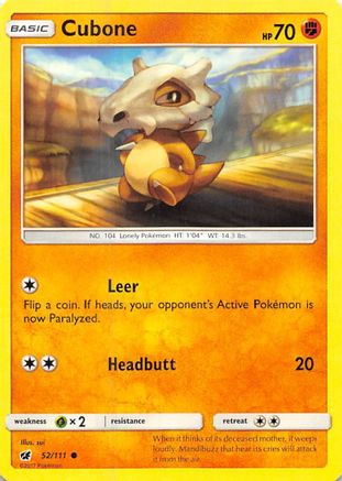 Cubone 52/111 - Crimson Invasion
