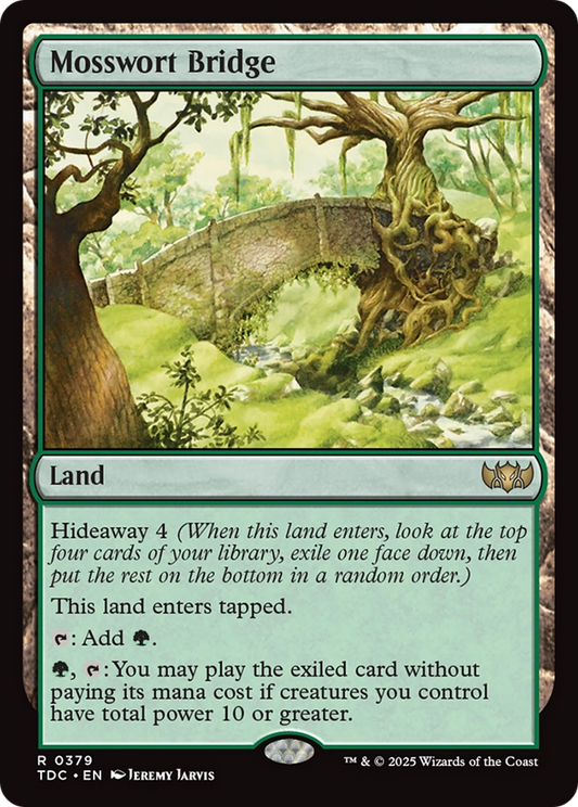 Mosswort Bridge (TDC-379) - Tarkir: Dragonstorm Commander - Premium MTG Single from Wizards of the Coast - Just $0.08! Shop now at Game Crave Tournament Store