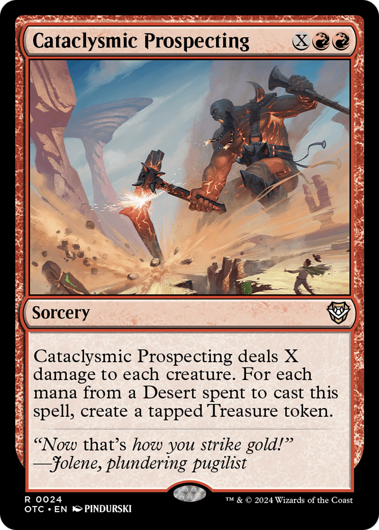 Cataclysmic Prospecting (OTC-024) - Outlaws of Thunder Junction Commander - Premium MTG Single from Wizards of the Coast - Just $0.25! Shop now at Game Crave Tournament Store