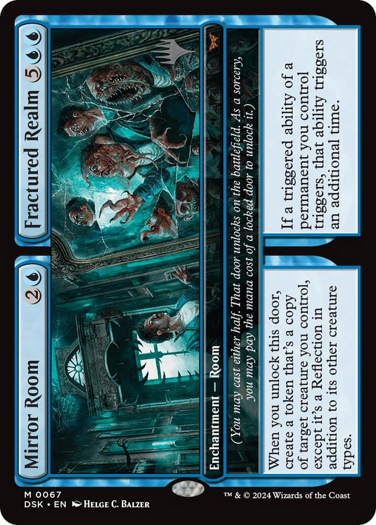 Mirror Room // Fractured Realm (PDSK-67P) - Duskmourn: House of Horror Promos - Premium MTG Single from Wizards of the Coast - Just $2.19! Shop now at Game Crave Tournament Store