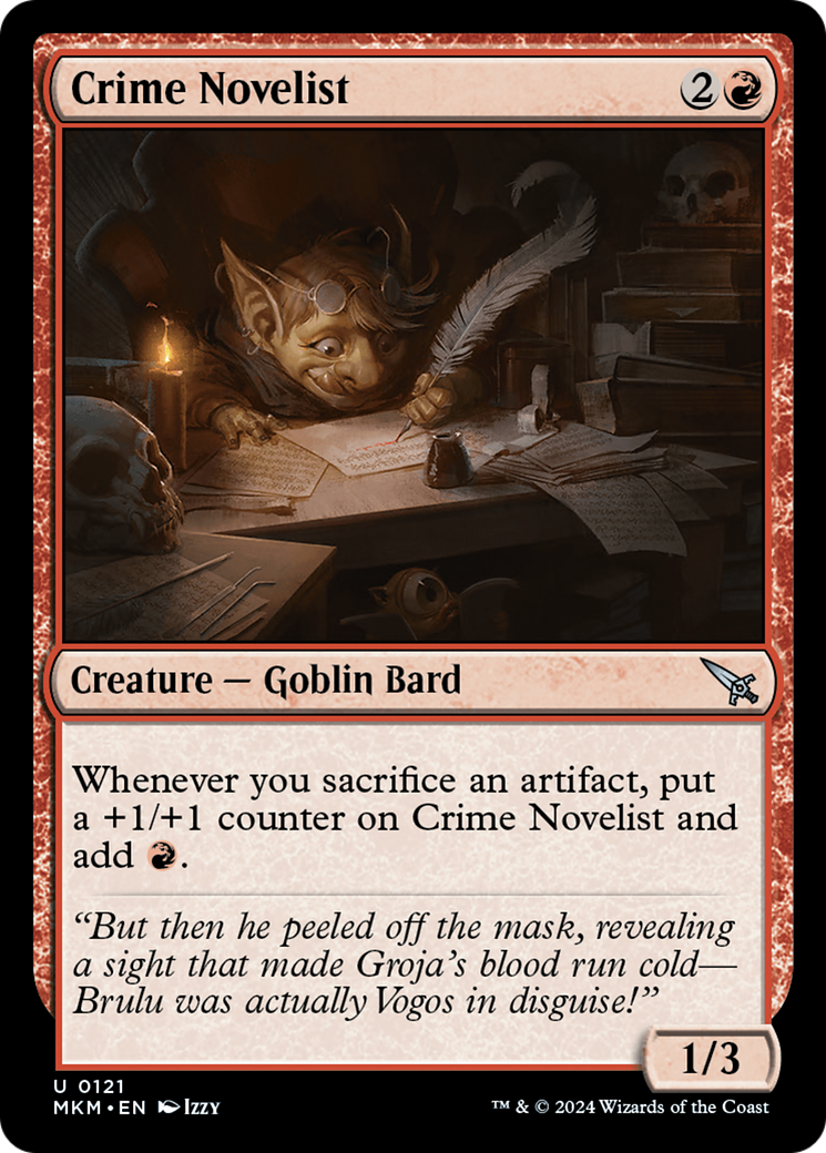 Crime Novelist (MKM-121) - Murders at Karlov Manor Foil - Premium MTG Single from Wizards of the Coast - Just $0.44! Shop now at Game Crave Tournament Store