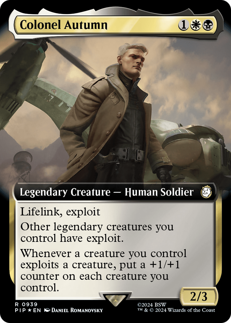 Colonel Autumn (PIP-939) - Fallout: (Extended Art) Foil - Premium MTG Single from Wizards of the Coast - Just $1.28! Shop now at Game Crave Tournament Store